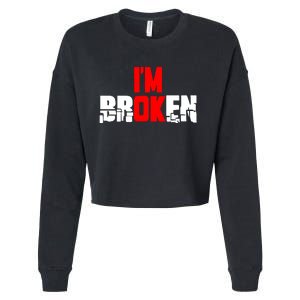 Im Broken Cropped Pullover Crew