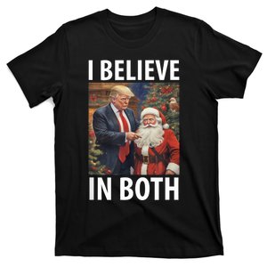 I Believe In Both Trump And Santa Funny Pro Trump Christmas T-Shirt