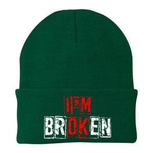 I'M Broken Invisible Illness I'M OK Broken Knit Cap Winter Beanie