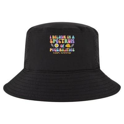 I Believe In A Spectrum Of Possibilities Autism Awareness Cool Comfort Performance Bucket Hat