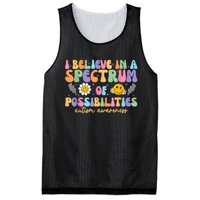 I Believe In A Spectrum Of Possibilities Autism Awareness Mesh Reversible Basketball Jersey Tank