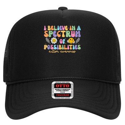I Believe In A Spectrum Of Possibilities Autism Awareness Trucker Hat