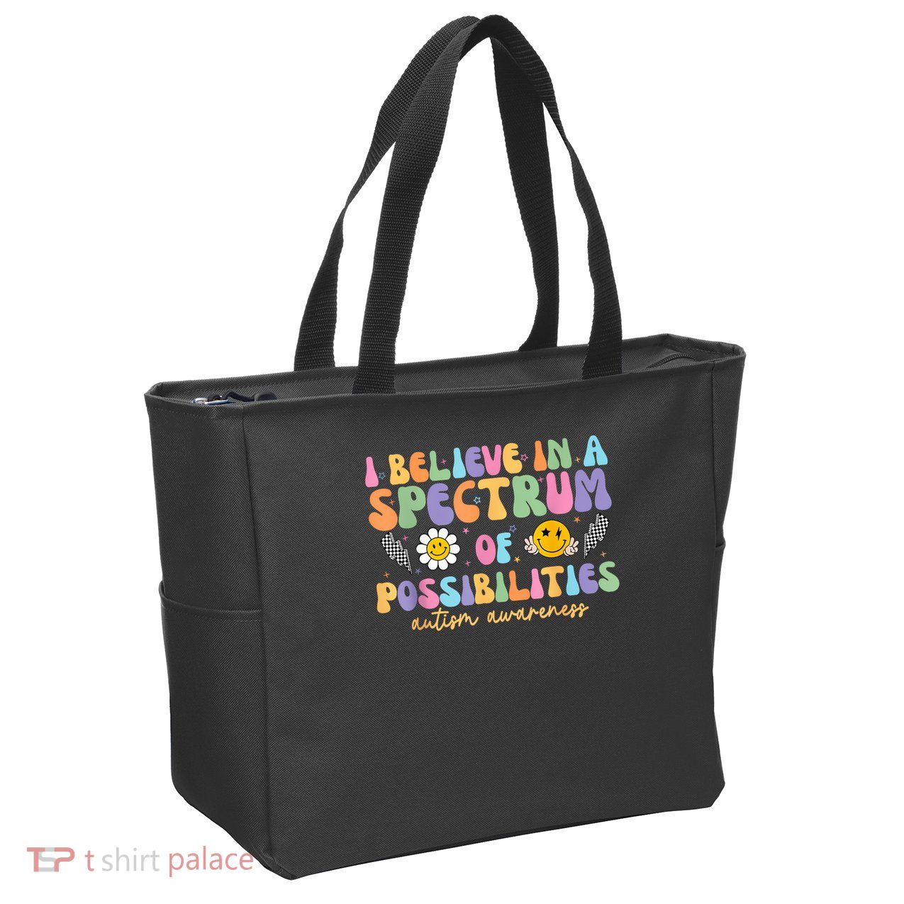 I Believe In A Spectrum Of Possibilities Autism Awareness Zip Tote Bag