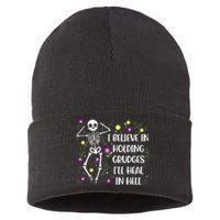 I Believe In Holding Grudges Ill Heal In Hell Sustainable Knit Beanie