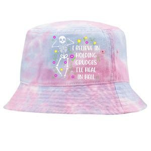 I Believe In Holding Grudges Ill Heal In Hell Tie-Dyed Bucket Hat