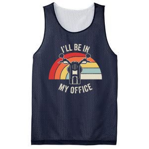 ILl Be In My Office Motorcycle Adventure Retro Mesh Reversible Basketball Jersey Tank