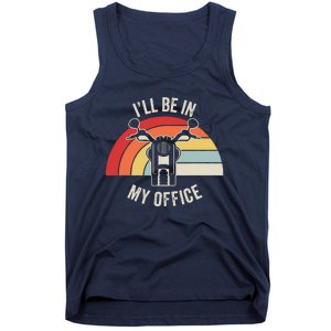 ILl Be In My Office Motorcycle Adventure Retro Tank Top