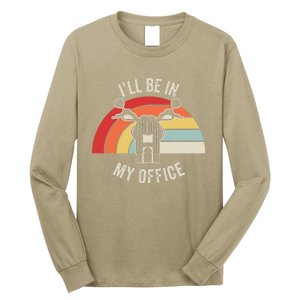 ILl Be In My Office Motorcycle Adventure Retro Long Sleeve Shirt