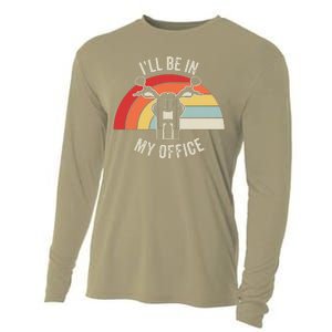 ILl Be In My Office Motorcycle Adventure Retro Cooling Performance Long Sleeve Crew