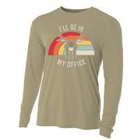 ILl Be In My Office Motorcycle Adventure Retro Cooling Performance Long Sleeve Crew