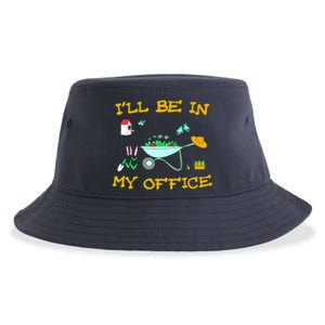 I'll Be In My Office Garden Funny Distressed Gardening Tee Sustainable Bucket Hat