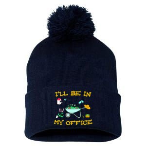 I'll Be In My Office Garden Funny Distressed Gardening Tee Pom Pom 12in Knit Beanie