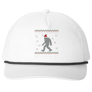 I Believe In Bigfoot Santa Claus Ugly Christmas Sweater Snapback Five-Panel Rope Hat