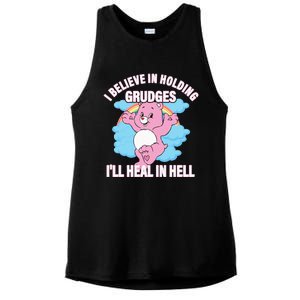 I Believe In Holding Grudges I’ll Heal In Hell Apparel Long Sleeve Ladies PosiCharge Tri-Blend Wicking Tank