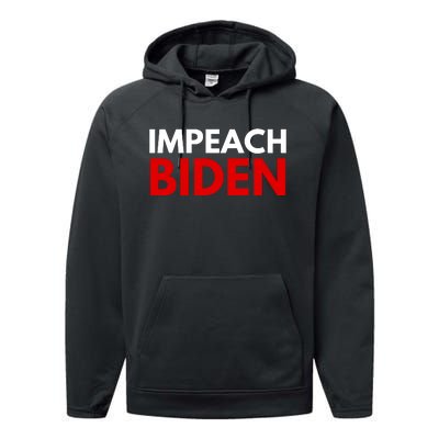 Impeach Biden Performance Fleece Hoodie