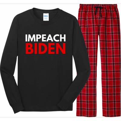 Impeach Biden Long Sleeve Pajama Set