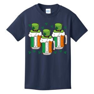 Irish Beer Ireland Flag St Patricks Day Leprechaun Kids T-Shirt