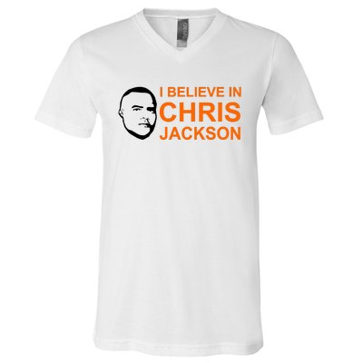 I Believe In Chris Jackson Christopher Quote Faith V-Neck T-Shirt