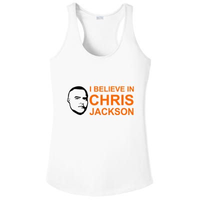I Believe In Chris Jackson Christopher Quote Faith Ladies PosiCharge Competitor Racerback Tank