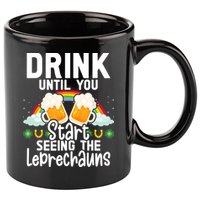 Irish Beer Ireland Flag St. Patricks Day Leprechau 11oz C Handle Ceramic Mug