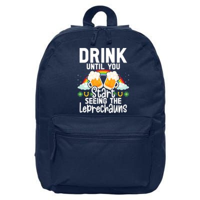 Irish Beer Ireland Flag St. Patricks Day Leprechau 16 in Basic Backpack
