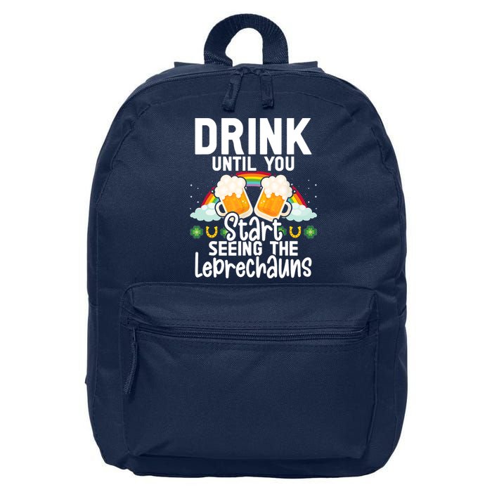 Irish Beer Ireland Flag St. Patricks Day Leprechau 16 in Basic Backpack