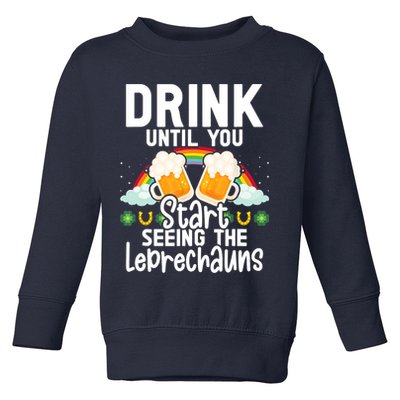 Irish Beer Ireland Flag St. Patricks Day Leprechau Toddler Sweatshirt