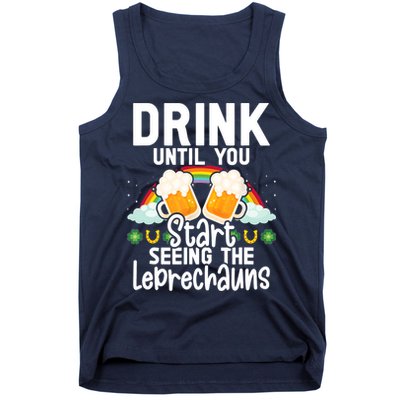 Irish Beer Ireland Flag St. Patricks Day Leprechau Tank Top
