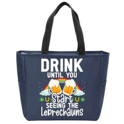 Irish Beer Ireland Flag St. Patricks Day Leprechau Zip Tote Bag
