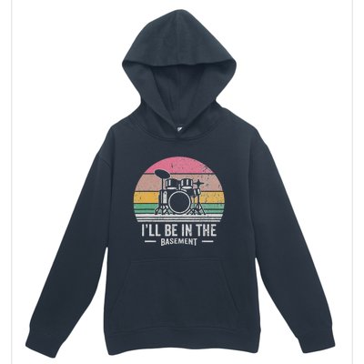 ILl Be In The Basement Drums Retro Urban Pullover Hoodie