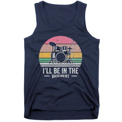 ILl Be In The Basement Drums Retro Tank Top