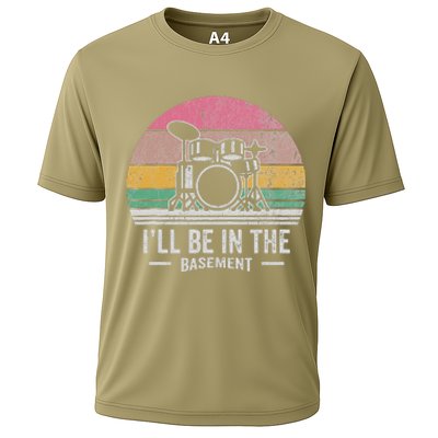 ILl Be In The Basement Drums Retro Cooling Performance Crew T-Shirt