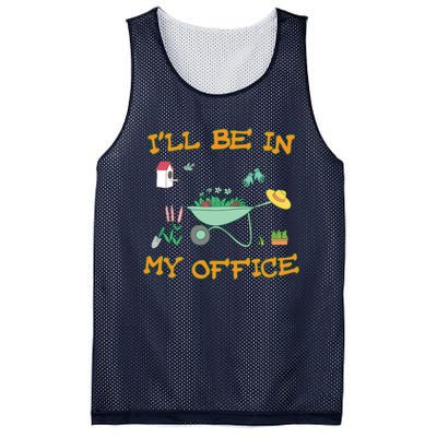 I'll Be In My Office Gardening Funny Gift Mesh Reversible Basketball Jersey Tank