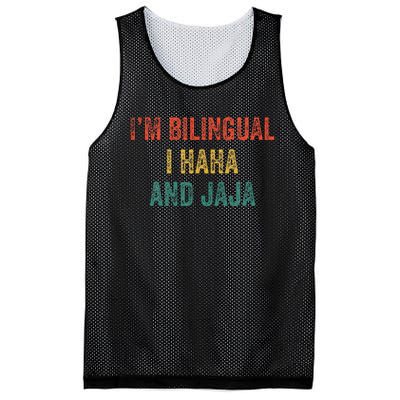 Im Bilingual I Haha And Jaja Funny Spanish Spanglish Teacher Mesh Reversible Basketball Jersey Tank