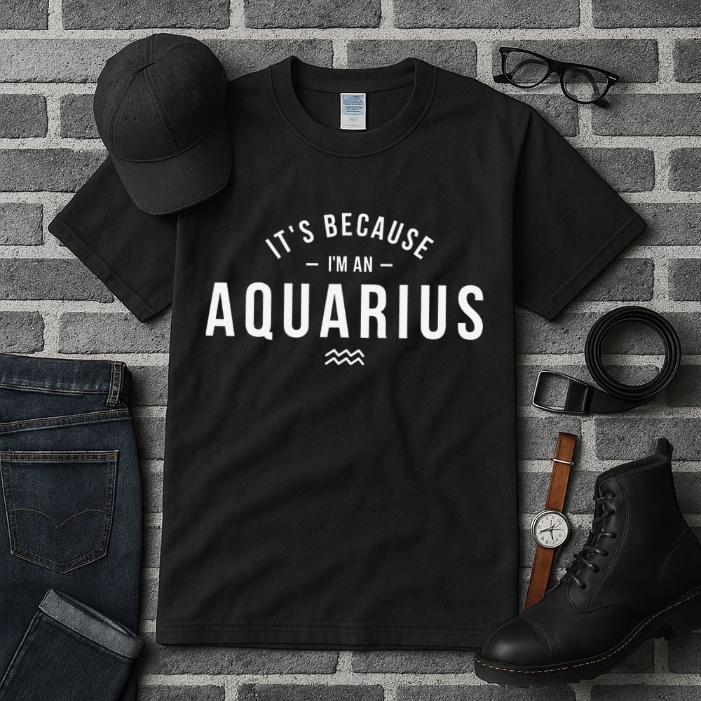 It's Because I'm An Aquarius Zodiac Sign Astrology Tall T-Shirt