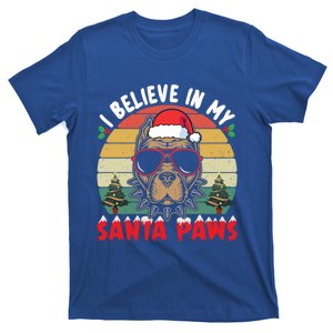 I Believe In My Santa Paws Christmas Dog Lover Print Cute Gift T-Shirt