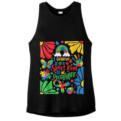 I Believe In A Spectrum Of Possibilities Autism Awareness Ladies PosiCharge Tri-Blend Wicking Tank