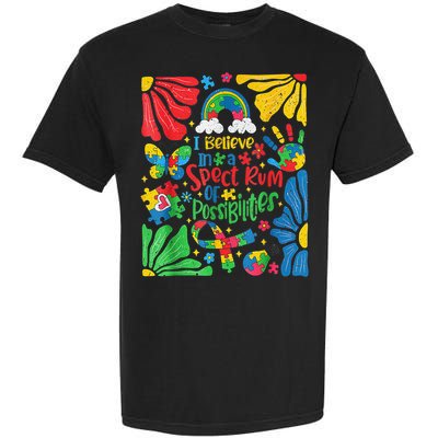 I Believe In A Spectrum Of Possibilities Autism Awareness Comfort Colors T-Shirt