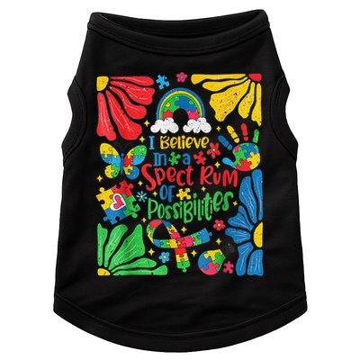 I Believe In A Spectrum Of Possibilities Autism Awareness Doggie Tank