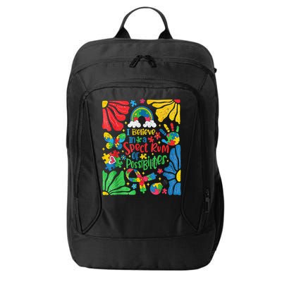 I Believe In A Spectrum Of Possibilities Autism Awareness City Backpack