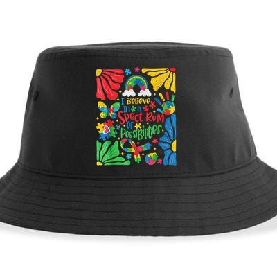I Believe In A Spectrum Of Possibilities Autism Awareness Sustainable Bucket Hat