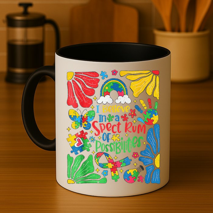 I Believe In A Spectrum Of Possibilities Autism Awareness Mug