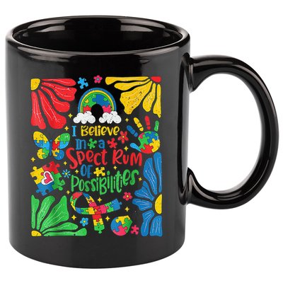 I Believe In A Spectrum Of Possibilities Autism Awareness 11oz C Handle Ceramic Mug