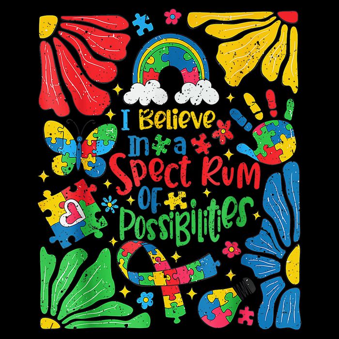 I Believe In A Spectrum Of Possibilities Autism Awareness Drawstring Bag