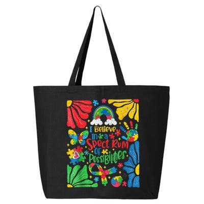 I Believe In A Spectrum Of Possibilities Autism Awareness 25L Jumbo Tote