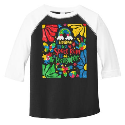 I Believe In A Spectrum Of Possibilities Autism Awareness Toddler Fine Jersey T-Shirt