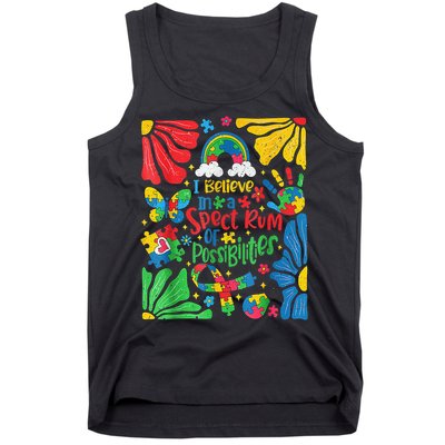 I Believe In A Spectrum Of Possibilities Autism Awareness Tank Top