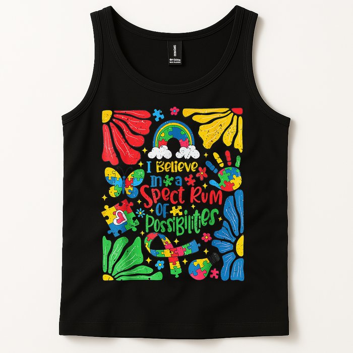 I Believe In A Spectrum Of Possibilities Autism Awareness Tank Top
