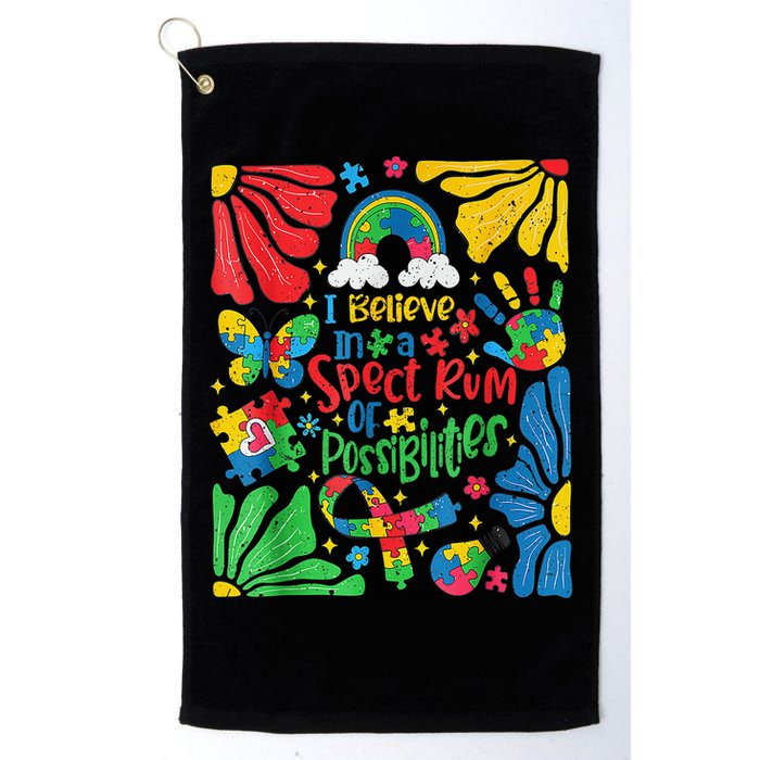 I Believe In A Spectrum Of Possibilities Autism Awareness Golf Towel