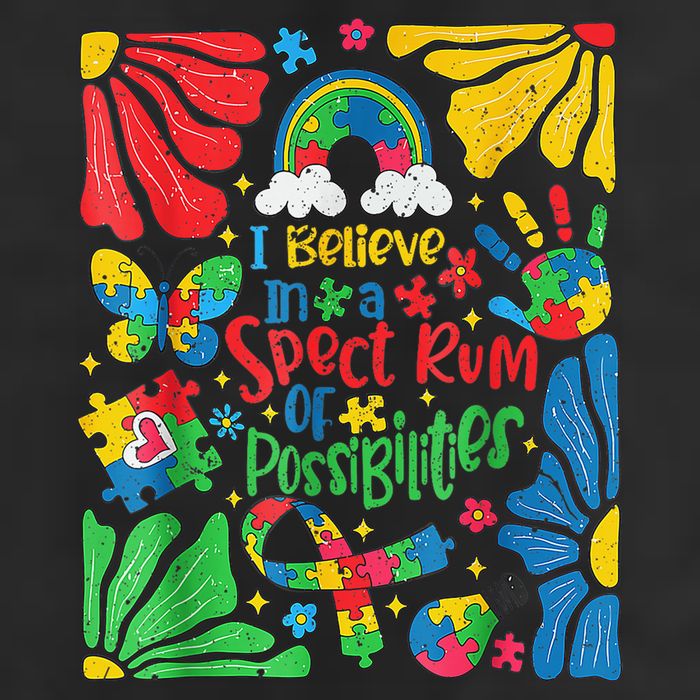 I Believe In A Spectrum Of Possibilities Autism Awareness Golf Towel